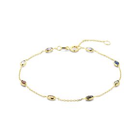 armband gekleurd zirkonia 16,5 - 17,5 - 18,5 cm