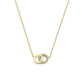 9k collier zirkonia 40 - 42 - 44 cm