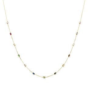 collier gekleurd zirkonia 41 - 43 - 45 cm