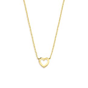 9k collier hartje 41 - 43 - 45 cm