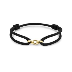 armband satijn zwart 13 - 26 cm
