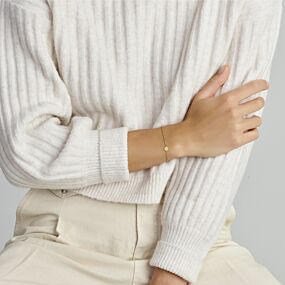 9k armband zirkonia 16,5 - 17,5 - 18,5 cm