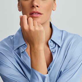 9k armband hartjes 16,5 - 17,5 - 18,5 cm