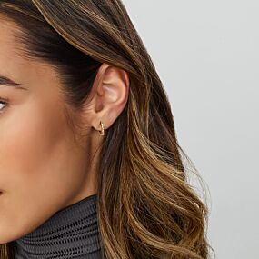 9k klapoorringen gediamanteerd 10,3 mm