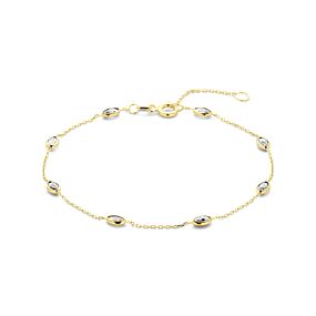 9k armband zirkonia 16,5 - 17,5 - 18,5 cm