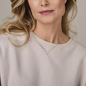 9k collier druppel 42 - 45 cm