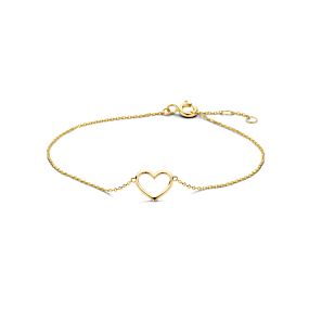 9k armband hart 16 - 17 - 18 cm